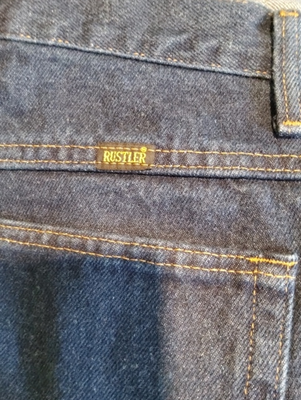 Rustler Men's Dark Blue Denim Jeans 44x 29